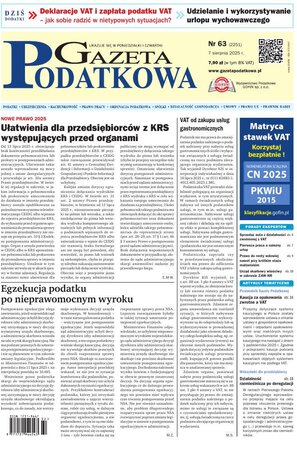 Gazeta Podatkowa 63/2025