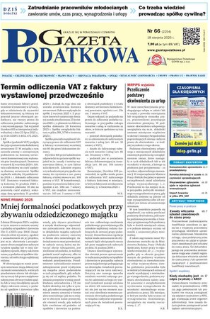 Gazeta Podatkowa 66/2025
