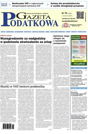 Gazeta Podatkowa 70/2025