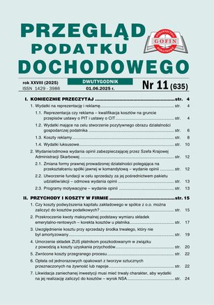 Przegląd Podatku Dochodowego 11/2025