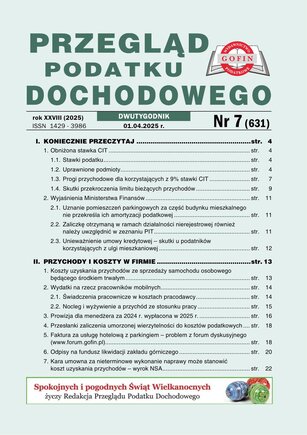 Przegląd Podatku Dochodowego 7/2025