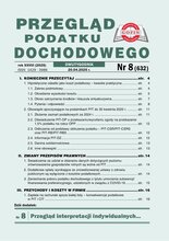 Przegląd Podatku Dochodowego 8/2025