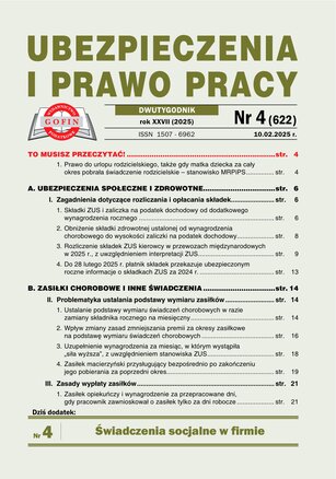 Ubezpieczenia i Prawo Pracy 4/2025