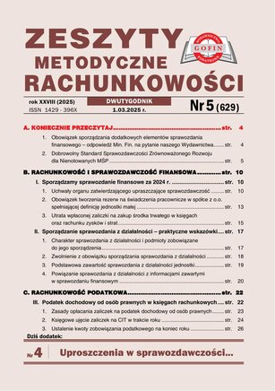 Zeszyty Metodyczne Rachunkowości 5/2025