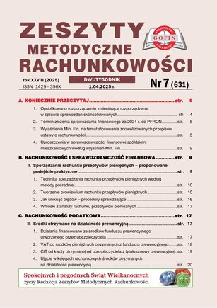 Zeszyty Metodyczne Rachunkowości 7/2025