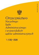 Orzecznictwo Naczelnego Sądu Administracyjnego i WSA 1/2026