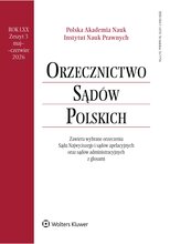 Orzecznictwo Sądów Polskich 3/2026