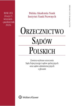 Orzecznictwo Sądów Polskich 5/2026