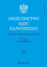 Orzecznictwo Sądu Najwyższego. Izba Pracy 4/2026