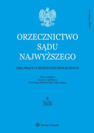 Orzecznictwo Sądu Najwyższego. Izba Pracy 8/2026