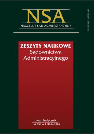 Zeszyty Naukowe Sądownictwa Administracyjnego 2/2026