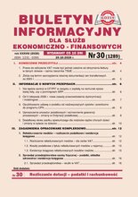 Biuletyn Informacyjny dla Służb Ekonomiczno-Finansowych 30/2026