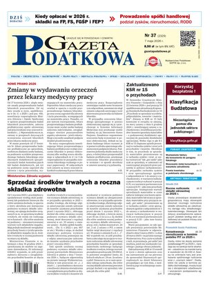 Gazeta Podatkowa 37/2026
