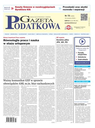 Gazeta Podatkowa 73/2026