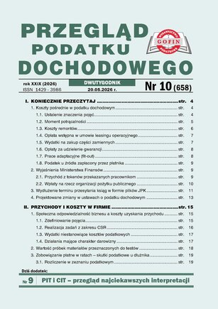 Przegląd Podatku Dochodowego 10/2026