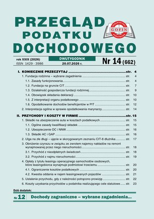 Przegląd Podatku Dochodowego 14/2026