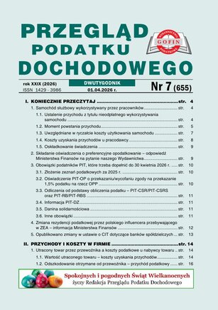 Przegląd Podatku Dochodowego 7/2026