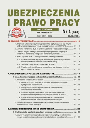 Ubezpieczenia i Prawo Pracy 1/2026