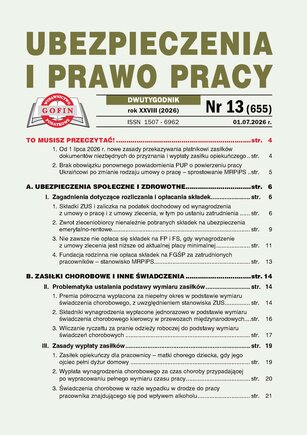 Ubezpieczenia i Prawo Pracy 13/2026
