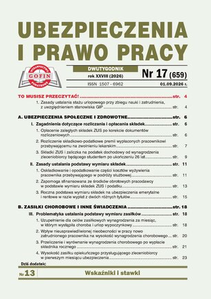 Ubezpieczenia i Prawo Pracy 17/2026