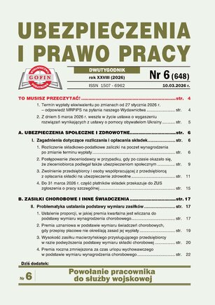 Ubezpieczenia i Prawo Pracy 6/2026