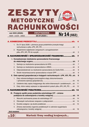 Zeszyty Metodyczne Rachunkowości 14/2026