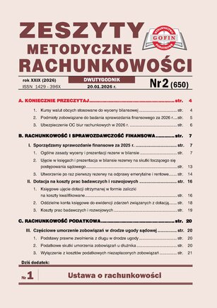 Zeszyty Metodyczne Rachunkowości 2/2026