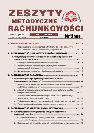 Zeszyty Metodyczne Rachunkowości 9/2026